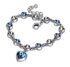 Pulseira de cristal azul