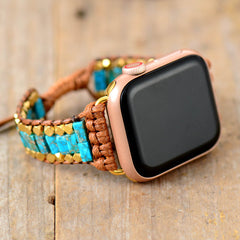 Pulseira Apple Watch em pedras Jasper